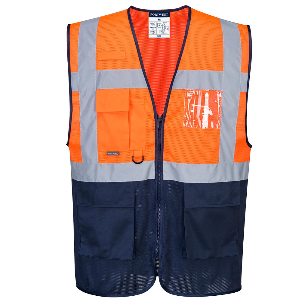 Portwest C377 Hi-Vis Mesh Contrast Executive Vest 