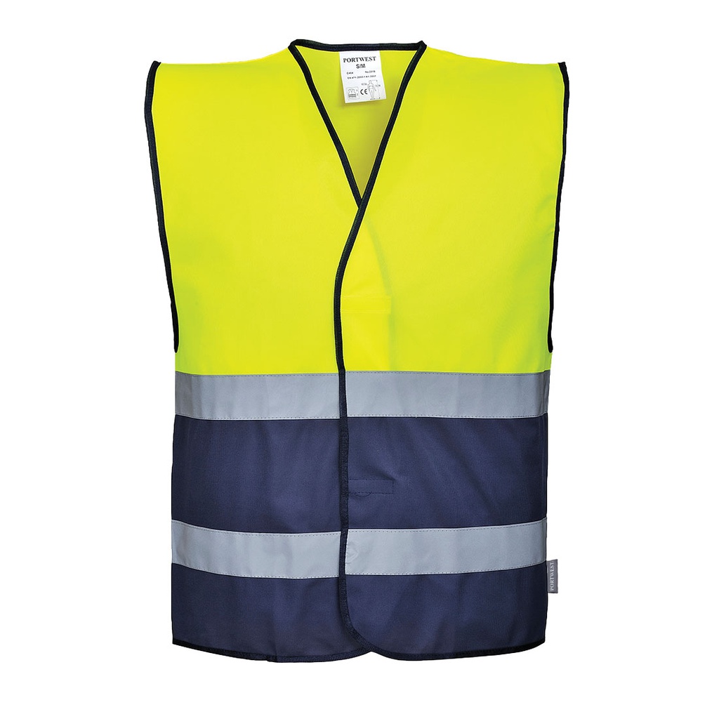Portwest C484 Hi-Vis Two Band Contrast Vest 