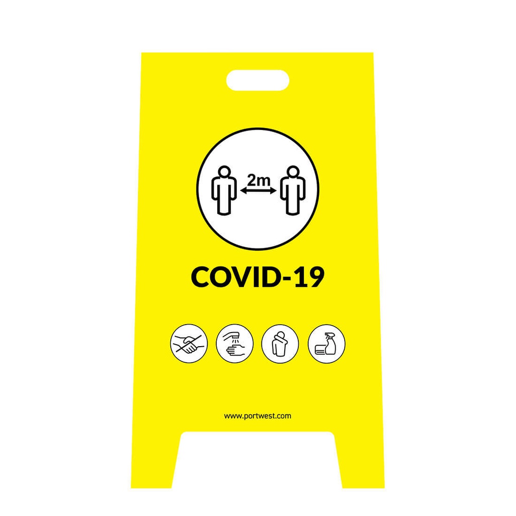 Portwest CV92 Covid A Frame Warning Sign