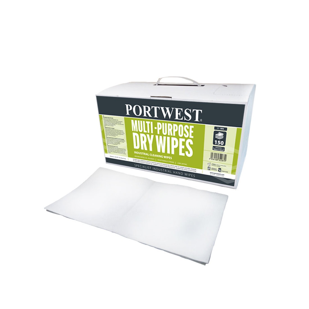 Portwest IW90 Multi-Purpose Dry Wipes (150 Wipes)