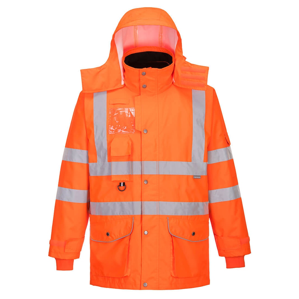 Portwest RT27 Hi-Vis Breathable 7-in-1 Traffic Jacket 