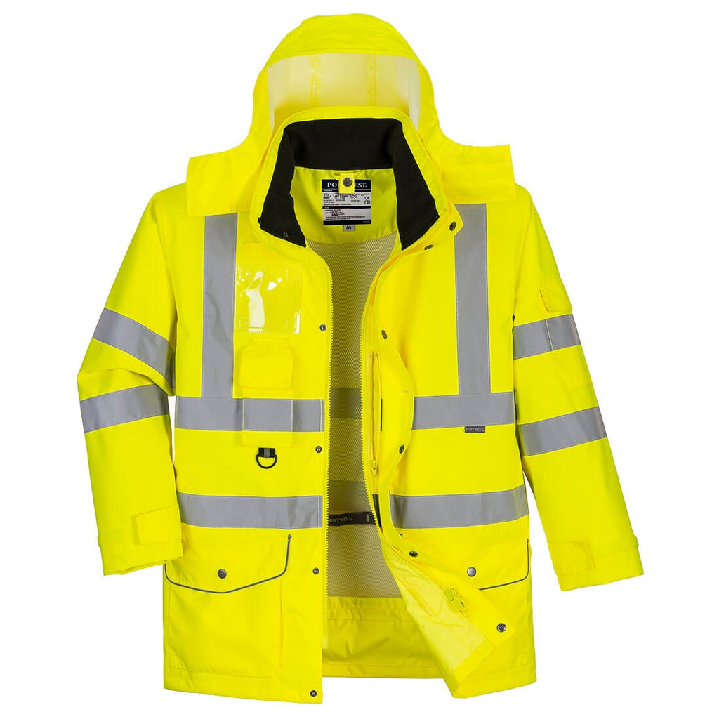 Portwest S427 Hi-Vis Breathable 7-in-1 Traffic Jacket 
