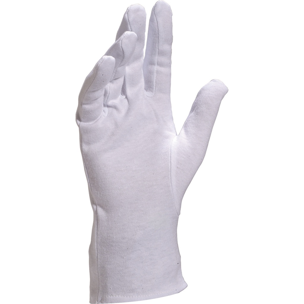 COB40 WHITE COTTON GLOVE / HEM 