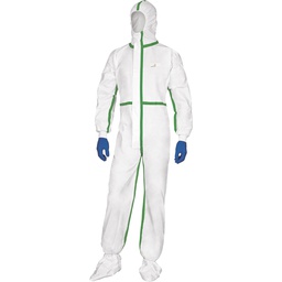 DT119 DELTATEK 5000 DISPOSABLE OVERALLS WITH HOOD - 4B TYPE - TAPED SEAMS 