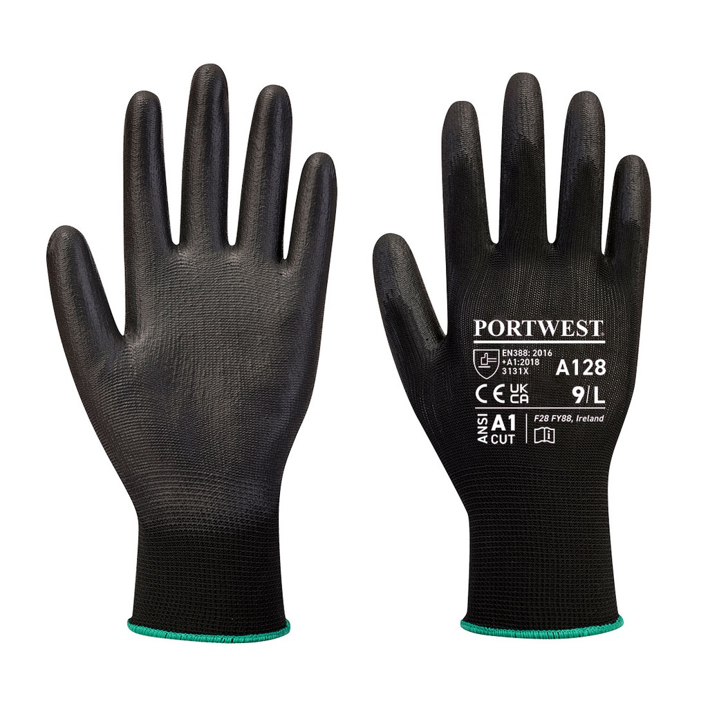 Portwest A128 PU Palm Glove Latex Free (Retail Pack)