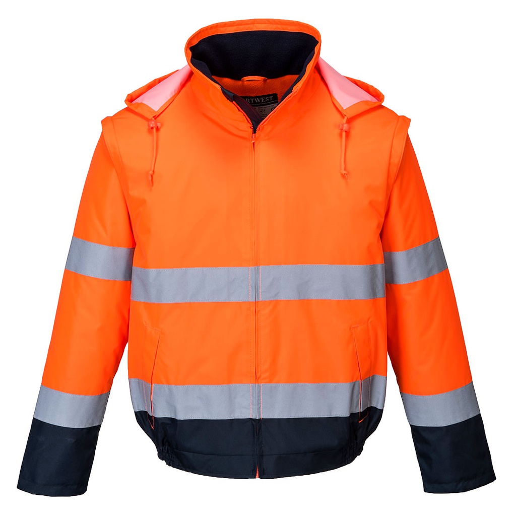 Portwest C464 Hi-Vis 2-in-1 Contrast Essential Lite Bomber Jacket 