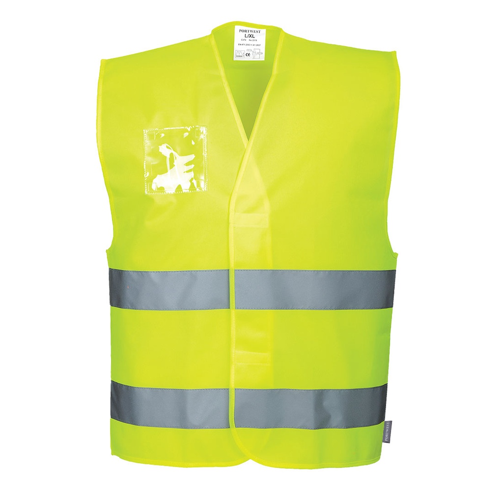 Portwest C475 Hi-Vis Two Band Dual ID Holder Vest 