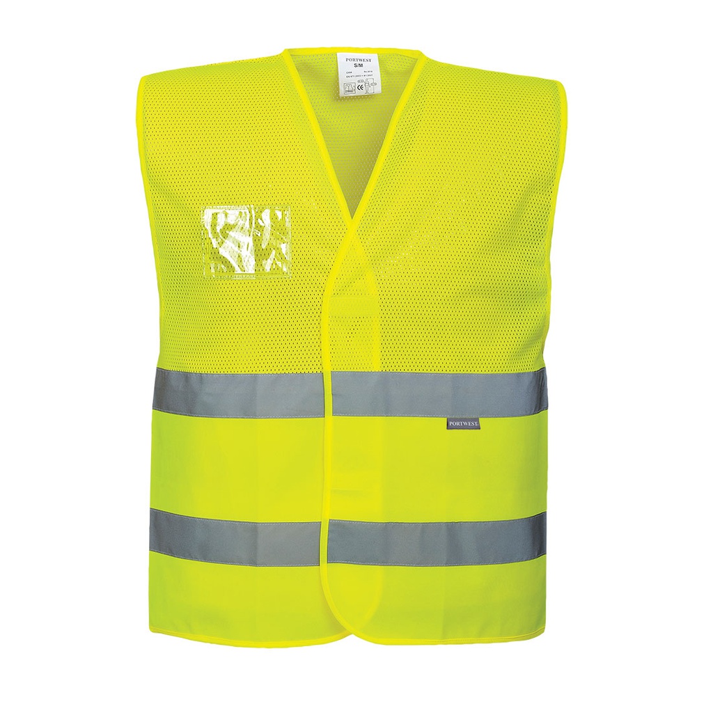 Portwest C494 Hi-Vis Half Mesh Two Band Vest 
