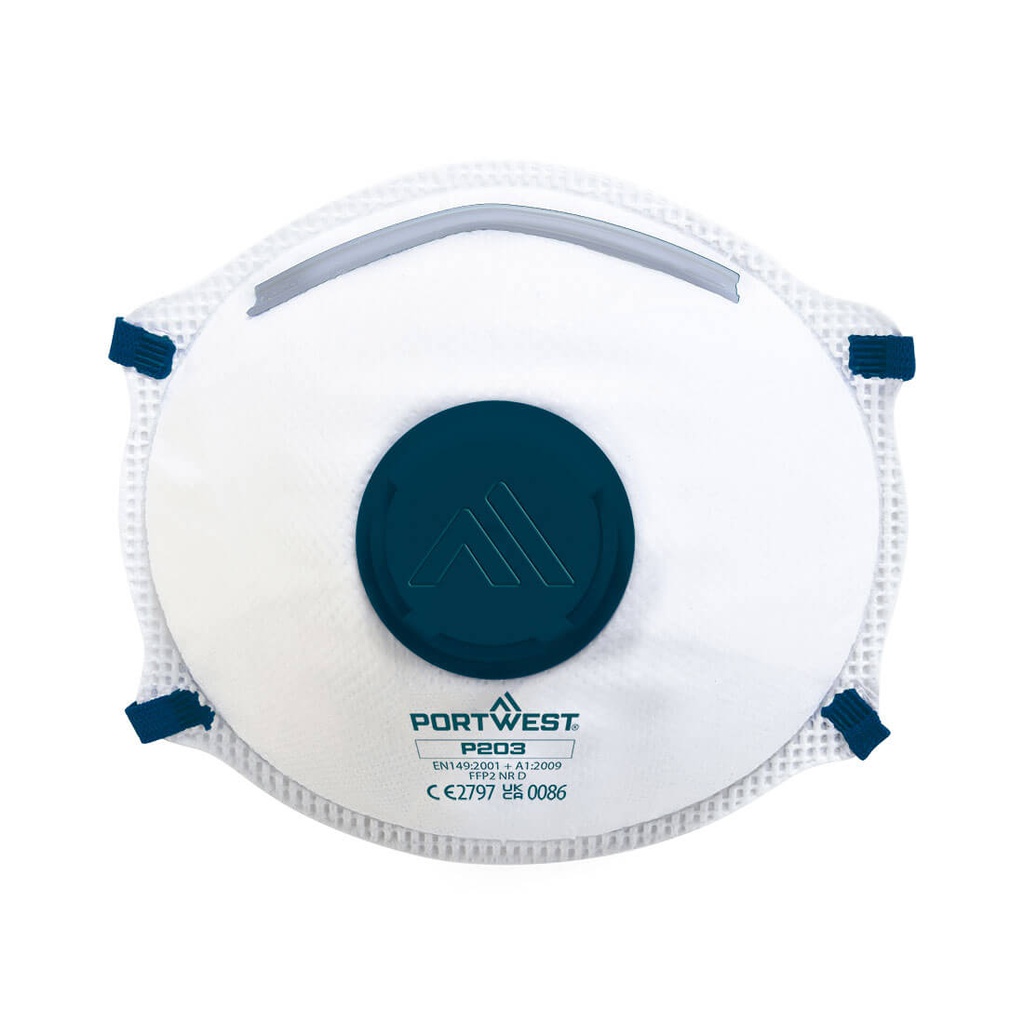 Portwest P203 FFP2 Valved Dolomite Respirator (Pk10)