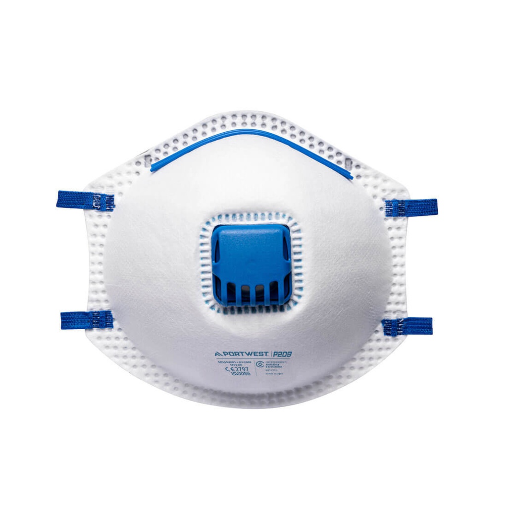 Portwest P209 FFP2 Valved Respirator - Blister Pack(Pk3)