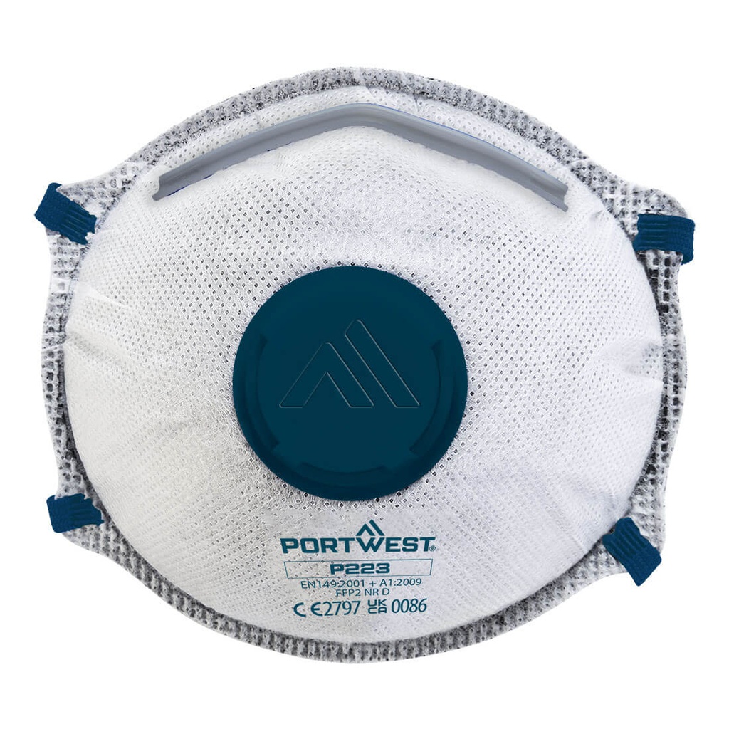 Portwest P223 FFP2 Carbon Valved Dolomite Respirator (Pk10)