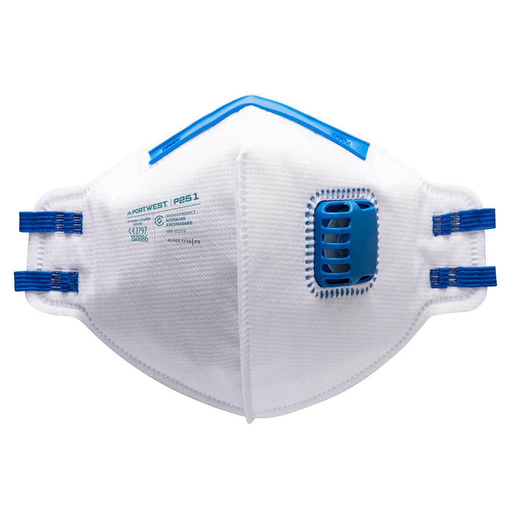 Portwest P251 FFP2 Valved Fold Flat Respirator (Pk20)