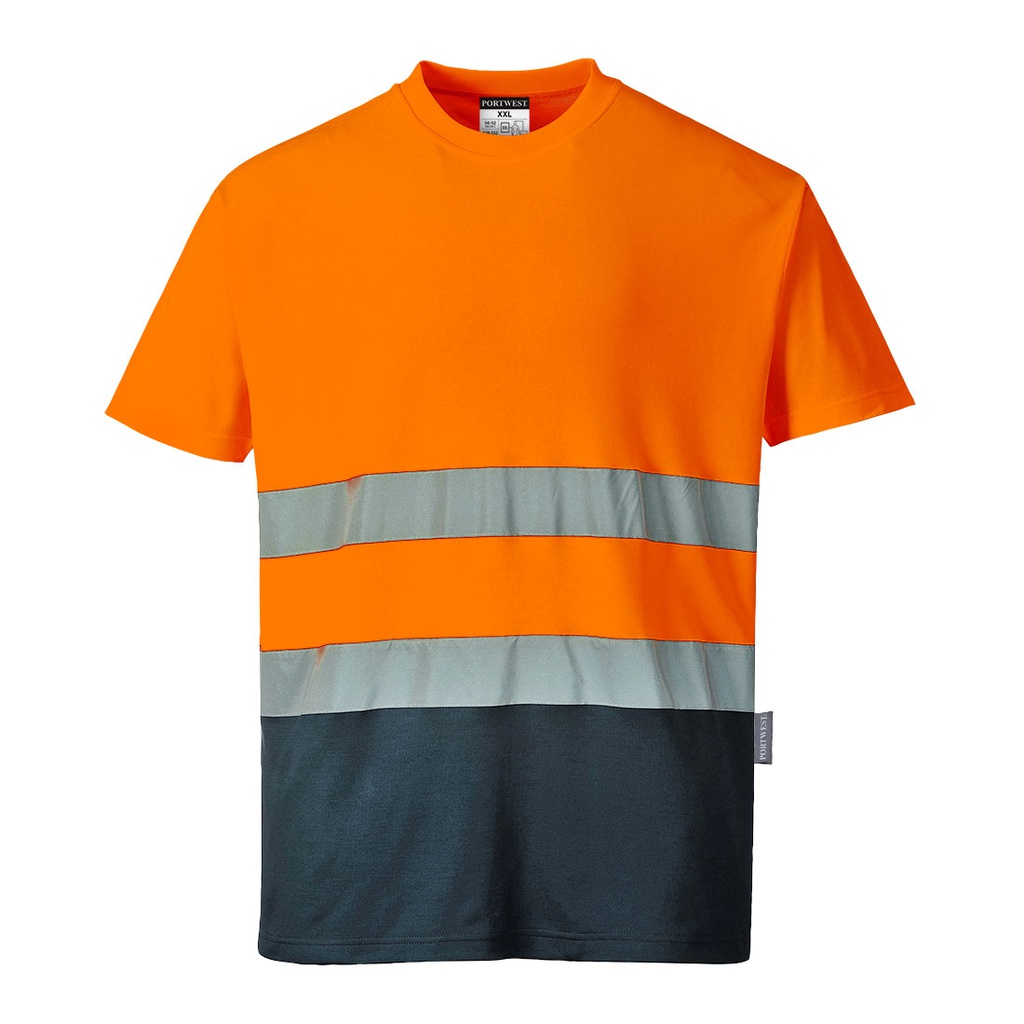 Portwest S173 Hi-Vis Cotton Comfort Contrast T-Shirt S/S 