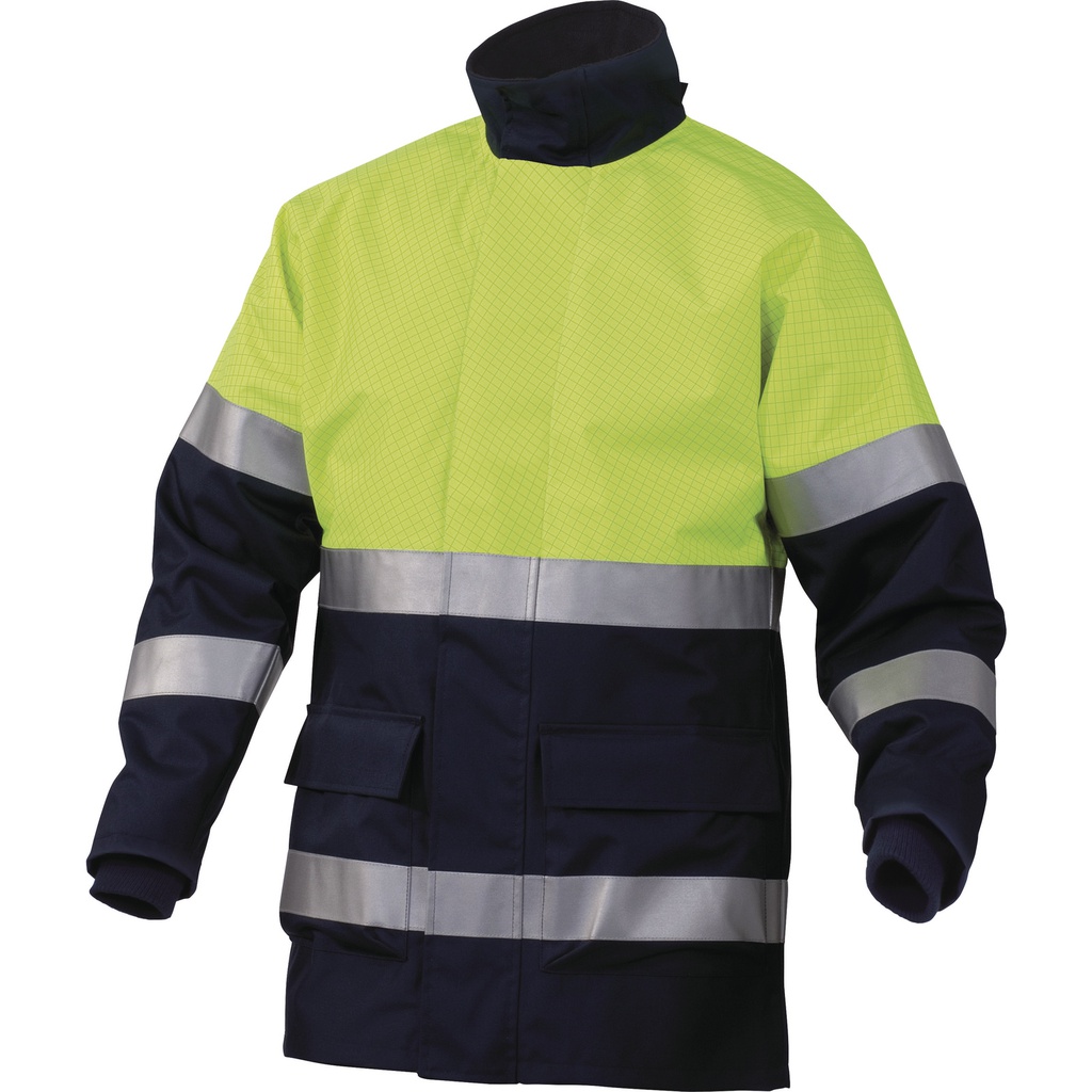 KOMODO2HV PU-COATED ANTISTATIC FIBRE/POLYESTER HIGH VISIBILITY PROTECTIVE PARKA 
