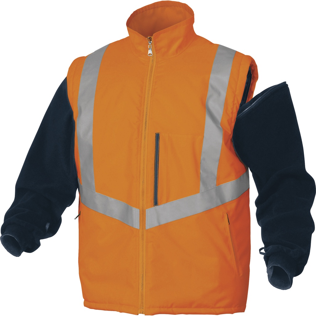 OPTIMUM2 PU-COATED OXFORD POLYESTER HIGH VISIBILITY 5 IN 1 PARKA 